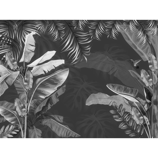Papier peint panoramique - Feuilles tropicales