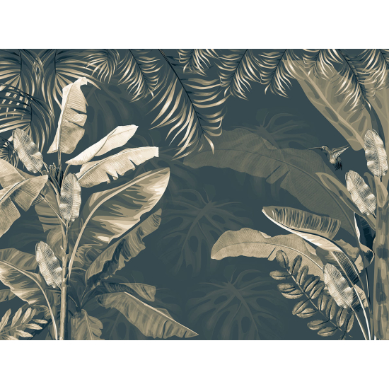 Papier peint panoramique - Feuilles tropicales