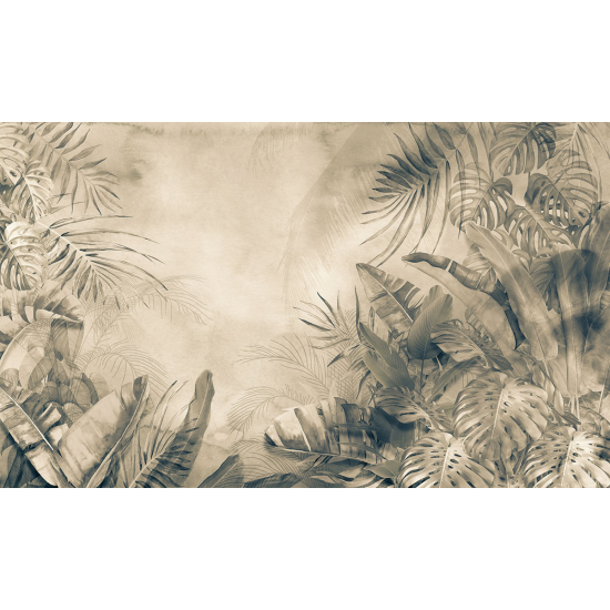 Papier peint panoramique - Feuilles tropicales