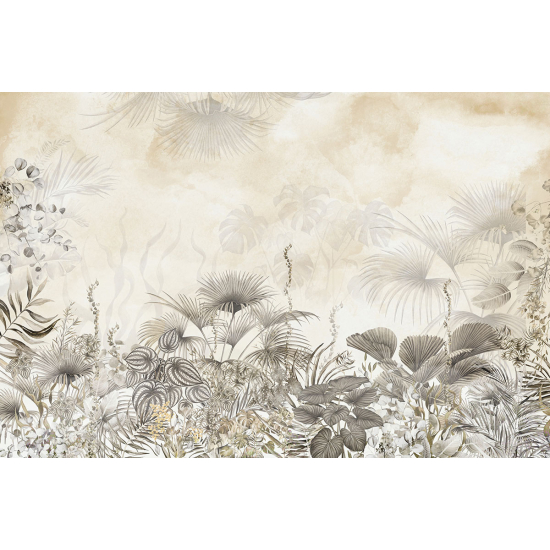 Papier peint panoramique - Feuilles tropicales