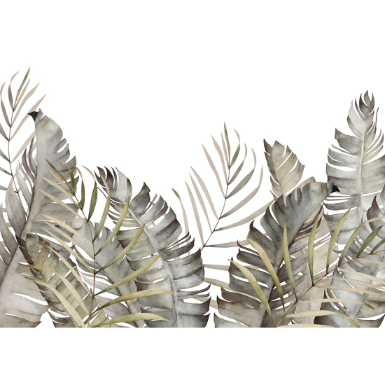 Papier peint panoramique - Feuilles tropicales