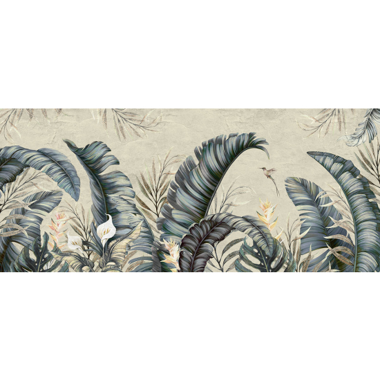 Papier peint panoramique - Feuilles tropicales