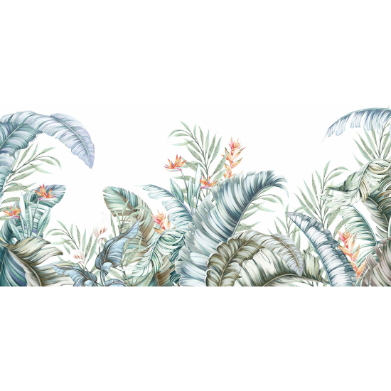 Papier peint panoramique - Feuilles tropicales