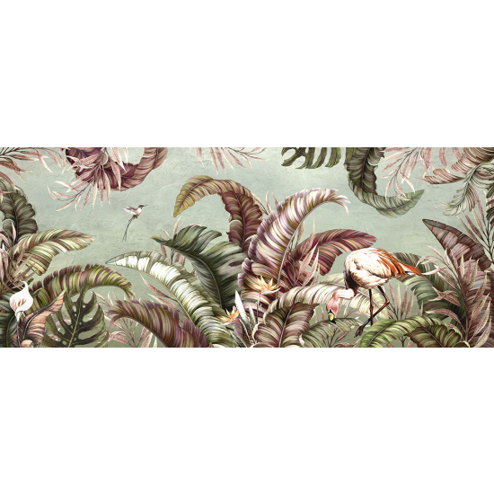 Papier peint panoramique - Feuilles tropicales