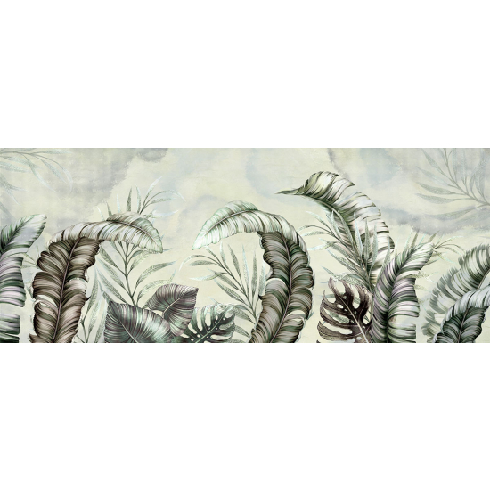 Papier peint panoramique - Feuilles tropicales