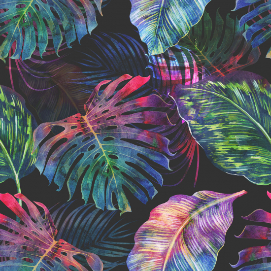 Papier peint panoramique - Feuilles tropicales