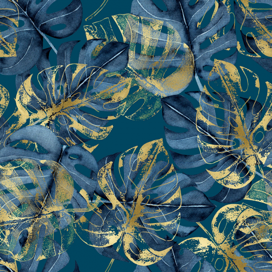 Papier peint panoramique - Feuilles tropicales