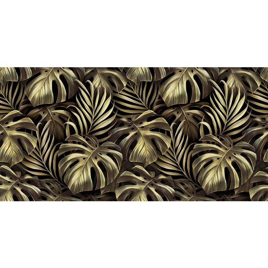 Papier peint panoramique - Feuilles tropicales
