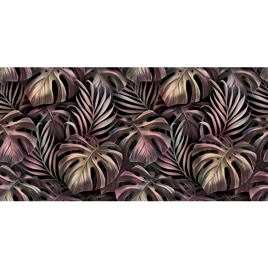 Papier peint panoramique - Feuilles tropicales