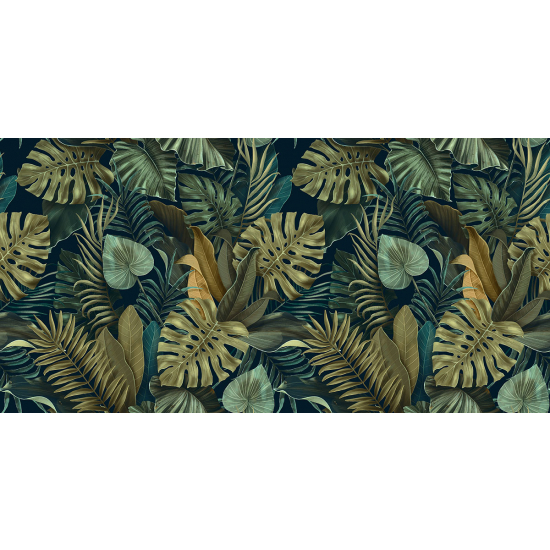 Papier peint panoramique - Feuilles tropicales