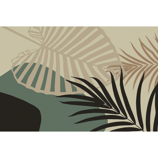 Papier peint panoramique - Feuilles tropicales