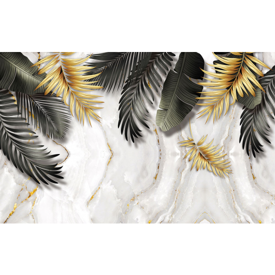 Papier peint panoramique - Feuilles tropicales