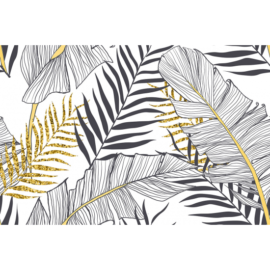 Papier peint panoramique - Feuilles tropicales