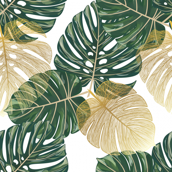 Papier peint panoramique - Feuilles tropicales