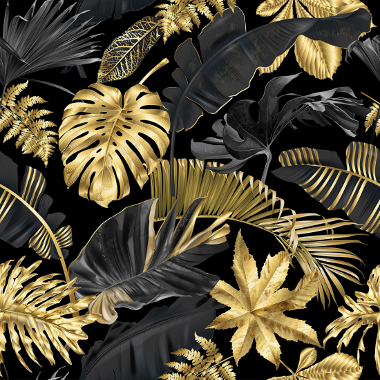 Papier peint panoramique - Feuilles tropicales