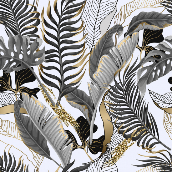 Papier peint panoramique - Feuilles tropicales