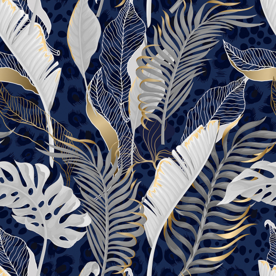 Papier peint panoramique - Feuilles tropicales