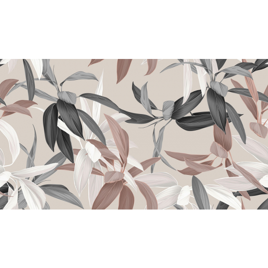 Papier peint panoramique - Feuilles tropicales