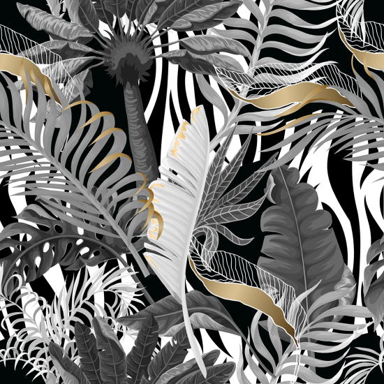 Papier peint panoramique - Feuilles tropicales