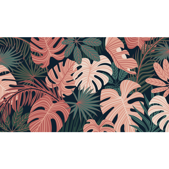 Papier peint panoramique - Feuilles tropicales