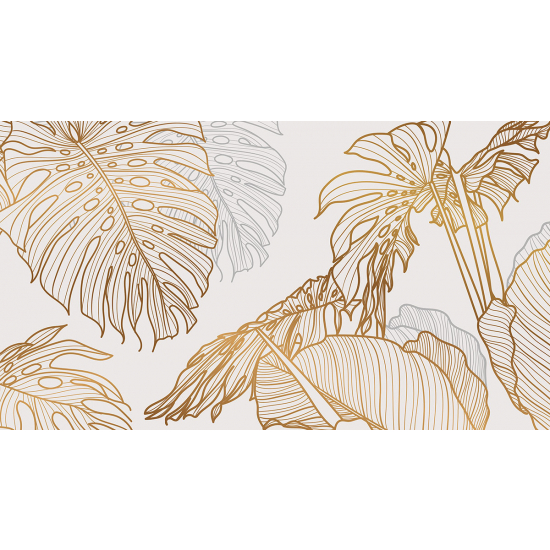 Papier peint panoramique - Feuilles tropicales