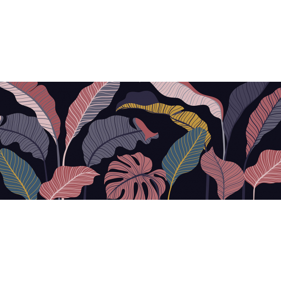 Papier peint panoramique - Feuilles tropicales