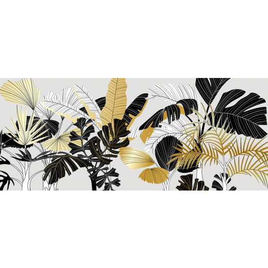 Papier peint panoramique - Feuilles tropicales