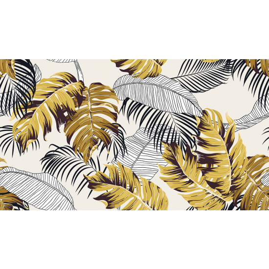 Papier peint panoramique - Feuilles tropicales