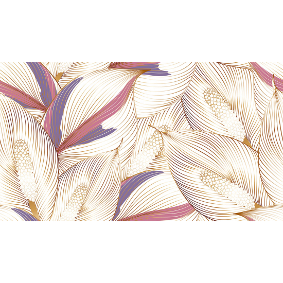 Papier peint panoramique - Feuilles tropicales