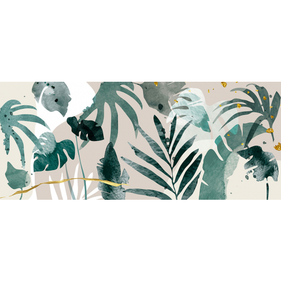 Papier peint panoramique - Feuilles tropicales