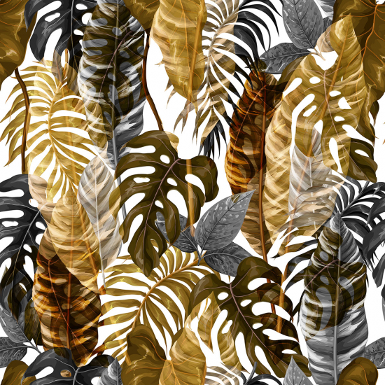Papier peint panoramique - Feuilles tropicales