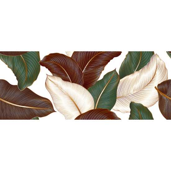 Papier peint panoramique - Feuilles tropicales