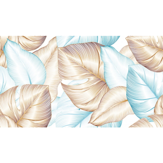 Papier peint panoramique - Feuilles tropicales