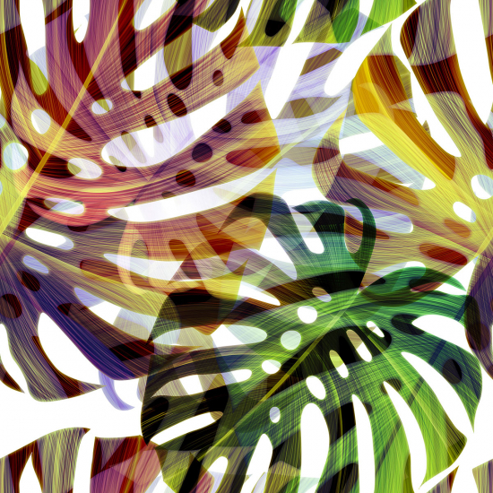 Papier peint panoramique - Feuilles tropicales