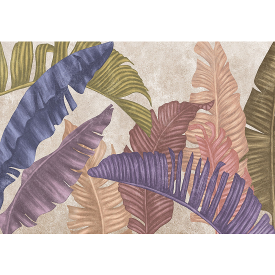 Papier peint panoramique - Feuilles tropicales