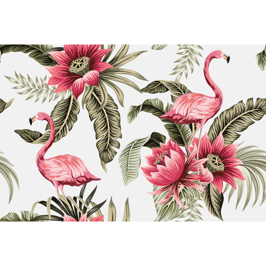 Papier peint panoramique - Flamants roses