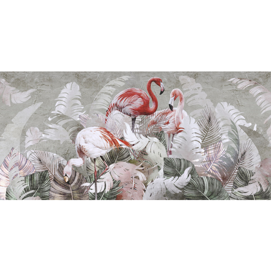 Papier peint panoramique - Flamants roses