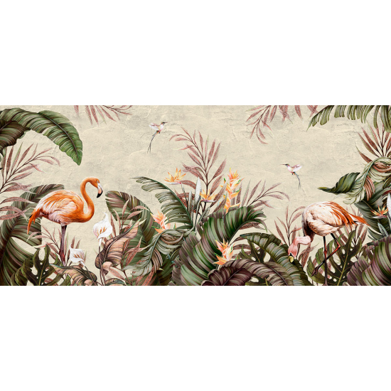 Papier peint panoramique - Flamants roses