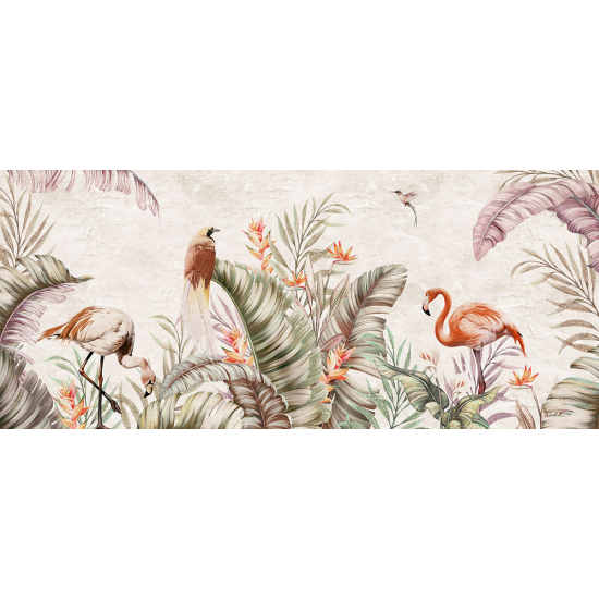 Papier peint panoramique - Flamants Roses