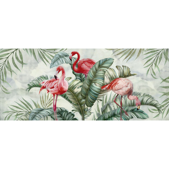 Papier peint panoramique - Flamants roses