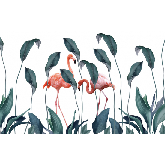 Papier peint panoramique - Flamants roses