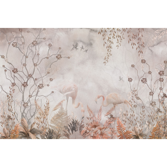 Papier peint panoramique - Flamants roses