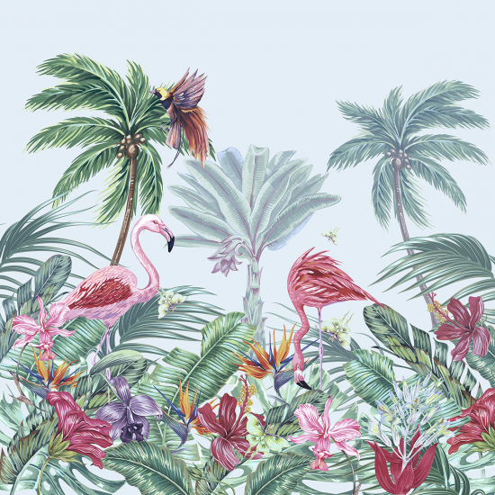 Papier peint panoramique - Flamants Roses