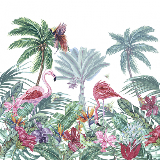Papier peint panoramique - Flamants Roses