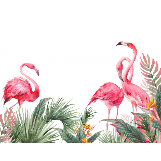Papier peint panoramique - Flamants roses
