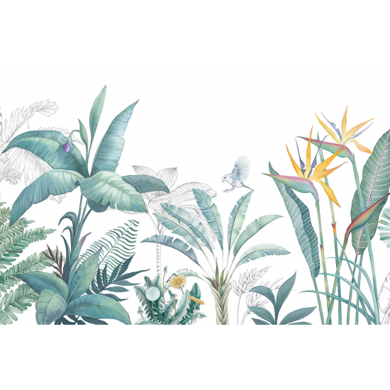 Papier peint panoramique - Fleurs Exotiques