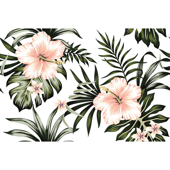 Papier peint panoramique - Fleurs tropicales