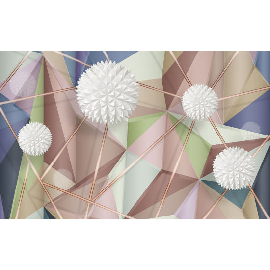 Papier peint panoramique - Formes Géométriques Effet 3D