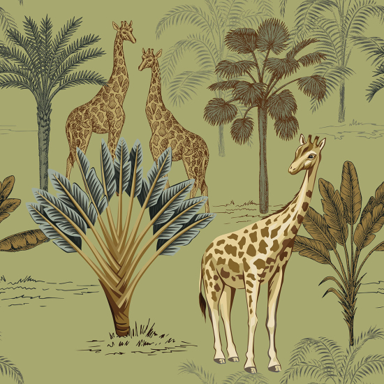 Papier peint panoramique - Girafes