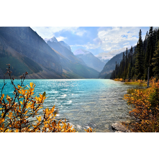Papier peint panoramique - Lac Montagnes